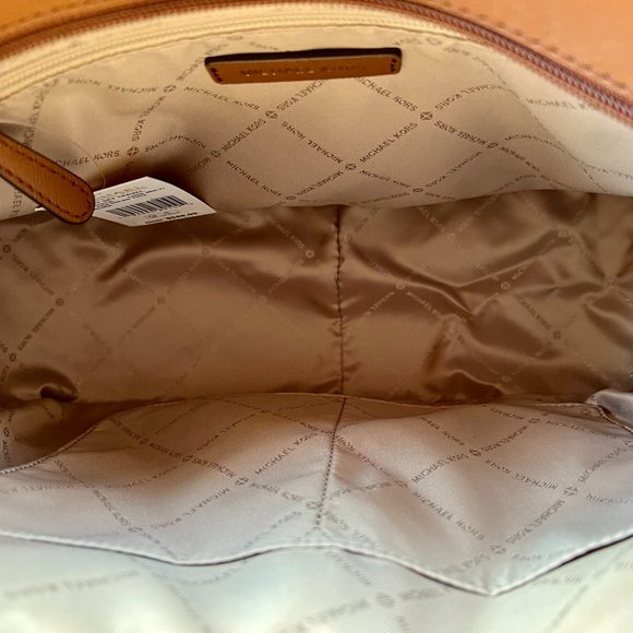 Michael Kors Jet Set Travel Large X Chained Tote Bag MK Brown Multi - Picture 9 of 10